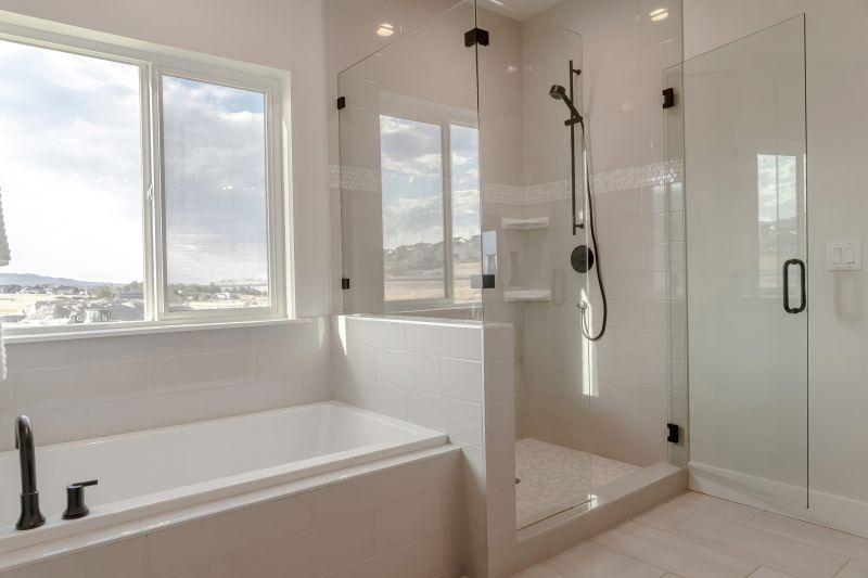 Glass Shower Bathtub Combo