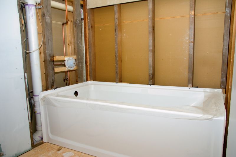 Finished Steel Bathtub Installation